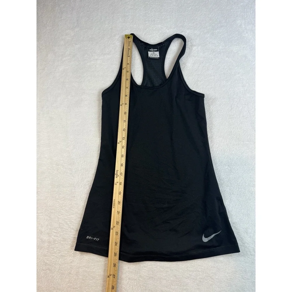 Nike Tank Top Women XS Black Mesh Gym Run Yoga Clean Girl Sporty Chic Athleisure